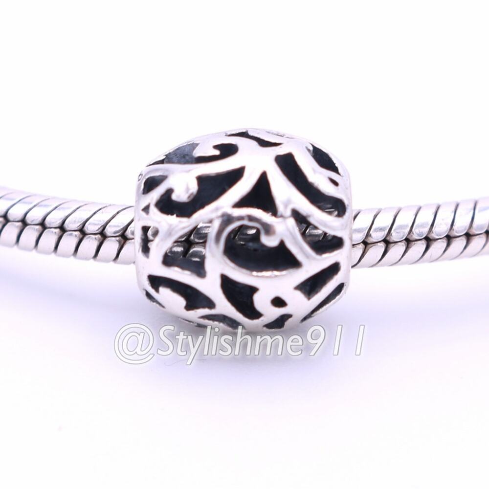 Authentic Chamilia GA-122 hollow filigree sterling silver charm